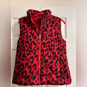 Leopard winter vest